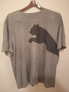 Puma Gray Tee with Dark Cat Silhouette